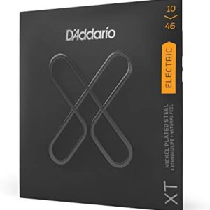 D'Addario XT Nickel Electric Guitar Strings - Extended String Life, Natural Tone & Feel - 10-46 Regular Light XTE1046