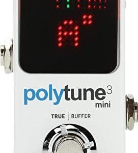 TC Electronic PolyTune 3 Mini - Precision Tuning for Guitarists with Polyphonic, Chromatic, and Strobe Modes