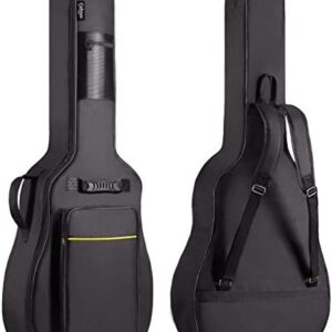 Guitar Bag - Optimal Protection for Your 41 Inch Acoustic Guitar, Water Resistent, Adjustable Shoulder Straps, Black CY0152