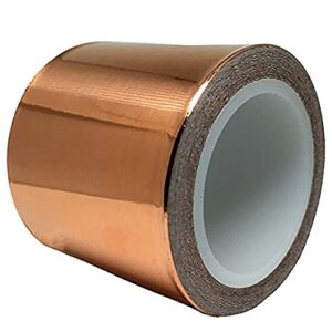 Copper Tape [2 Inch x 33ft] Quality Copper Foil Tape with Copper Tape Conductive Adhesive. Perfect as Conductive Tape, Guitar Shielding Tape, Copper Flashing Roll, and Copper Tape for Slugs Garden.  Industrial & Scientific
