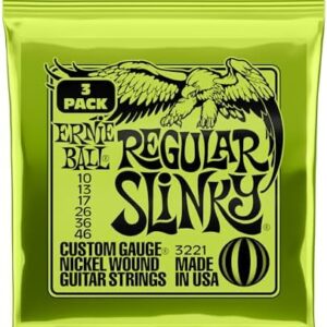 Ernie Ball Regular Slinky Nickel Wound Electric Guitar Strings 3 Pack - 10-46 Gauge