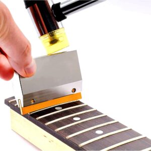 Guitar Bass Fretboard Press Caul Block with 9 Radiused Brass Inserts 7.25/9.5/10/12/14/15/16/17/20